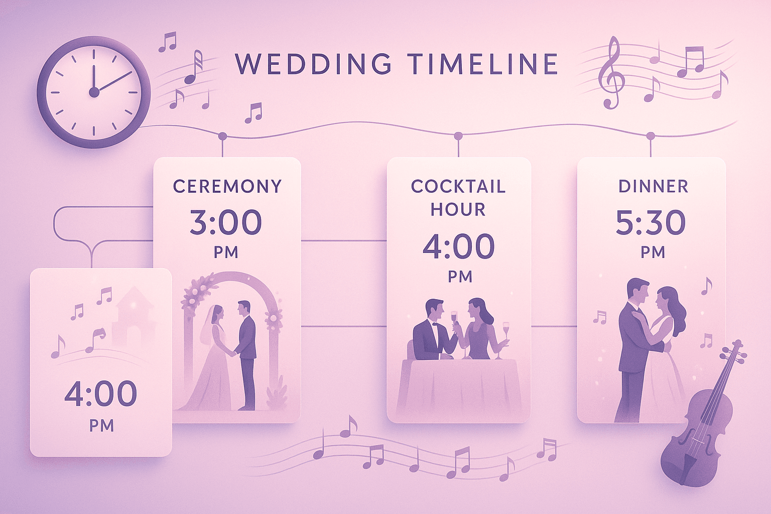 Thumbnail for How to Create the Perfect Wedding Timeline with Music: A Step-by-Step Guide